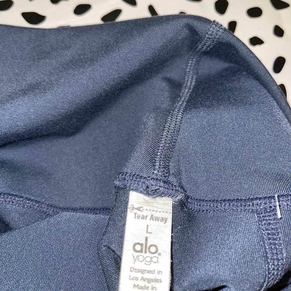 ALO YOGA High Waist Moto Leggings in Rich Navy - Picture 10 of 13